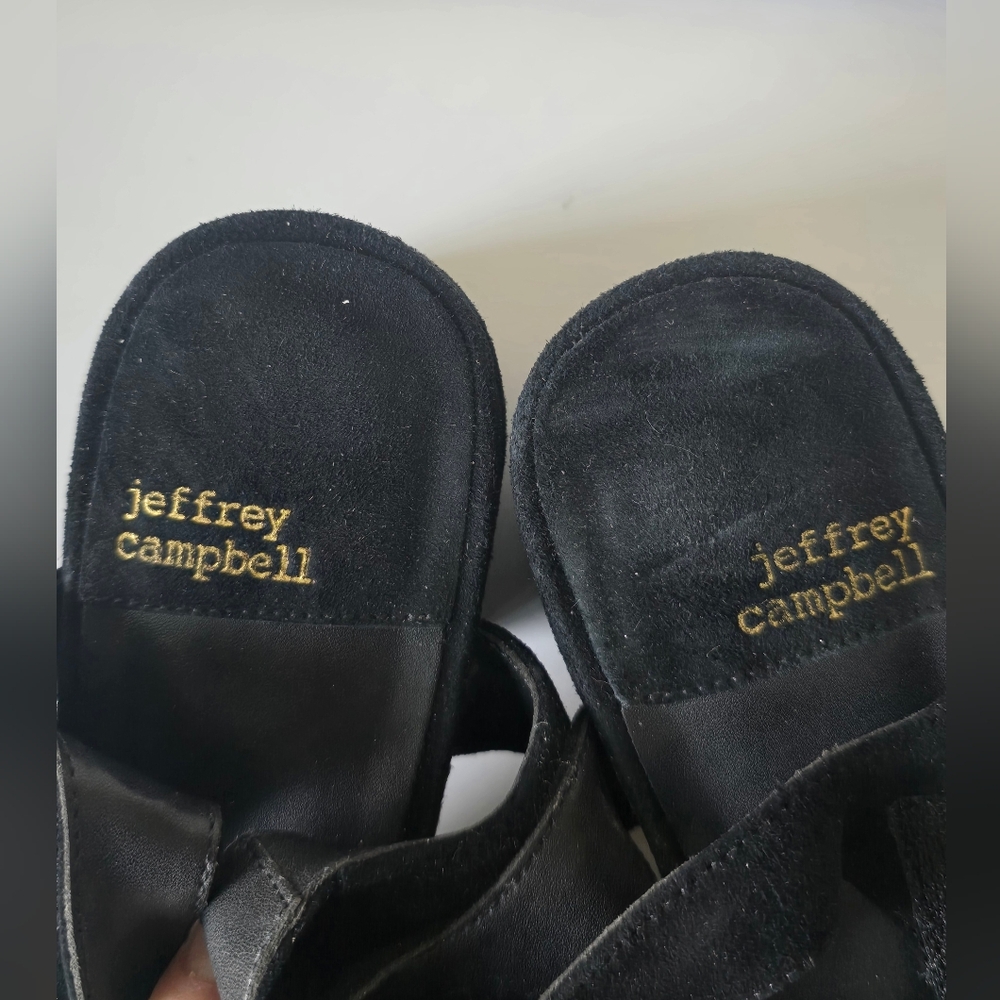 Jeffrey Campbell Timeless Suede Horse Bit Platform Sandals - Picture 6 of 12